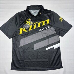Klim Race Spec Polo Gear Tech Performance Motorcycle Motosports Shirt Mens Large